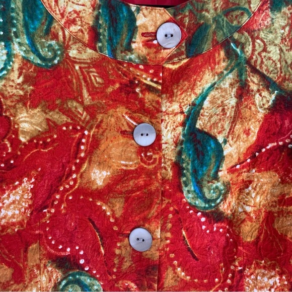 Chico’s Utopian Flower Amalia Button Front Jacket - Picture 4 of 9